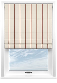 The British Stripe Co. Victoria, Teignbridge No.1 - Twist&Fit Roman Blind